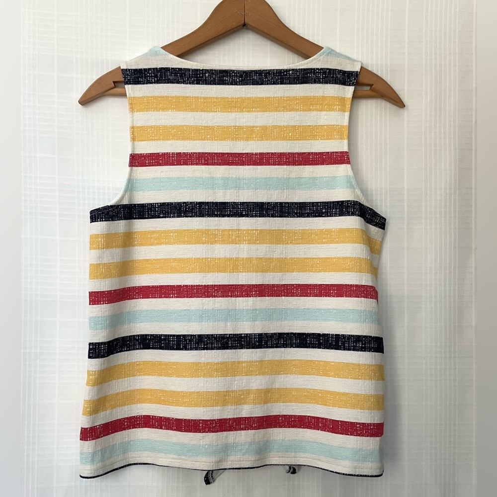 NWT Old Navy Red, Yellow, navy & White Striped Women's Top - Picture 2 of 7